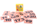Набор магнитных карточек "Числа от 1 до 20" (фон оранжевый)