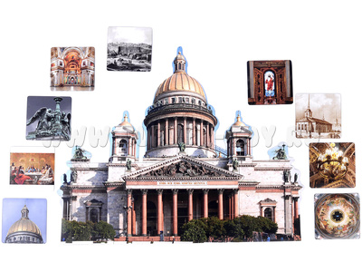Набор магнитных карточек "Маленькие архитекторы: Исаакиевский собор"