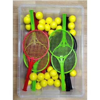 Набор для активных игр на воздухе на группу из 15 человек. Теннис с облегеченными мячами.
