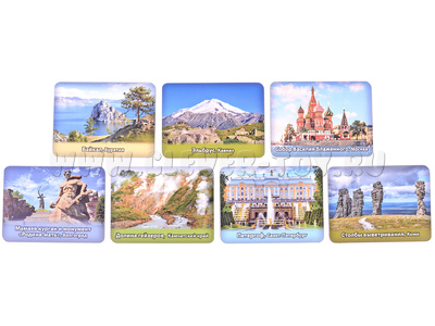 Магнитные карточки Семь чудес России (7 карточек)