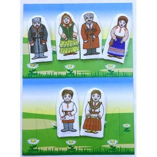 Набор пальчиковых кукол "Семья казаков" (6 шт.)