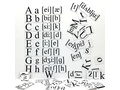 Набор магнитных карточек "Alphabet and transcription" (большой размер)