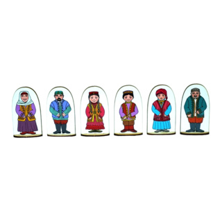 Набор кукол на подставке "Семья татарская" 6 шт.