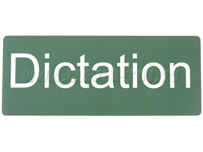 Магнитная карточка "Dictation" (фон зелёный)