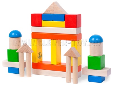 Конструктор деревянный (30 деталей)